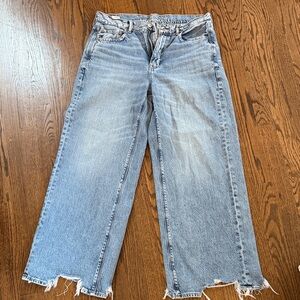 AE Super High-Rise Dreamy Drape Baggy Wide Leg Jeans